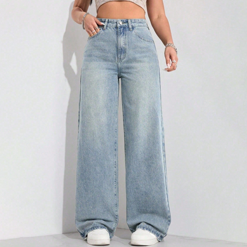 Women's High-Waisted Straight Leg Denim Jeans | Bundle Deal
