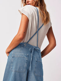 Elizabeth | Wide Leg Suspender Jumpsuit
