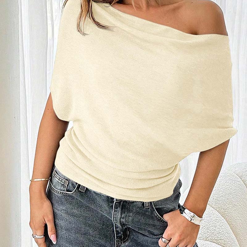👚 Women's Asymmetrical Off-Shoulder Batwing Top