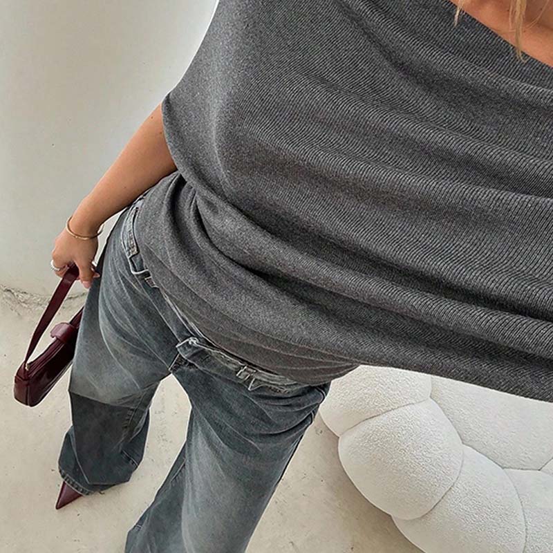 👚 Women's Asymmetrical Off-Shoulder Batwing Top