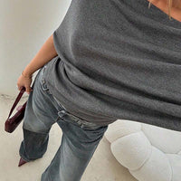👚 Women's Asymmetrical Off-Shoulder Batwing Top
