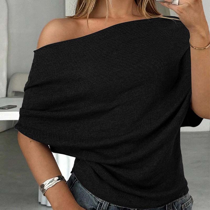 👚 Women's Asymmetrical Off-Shoulder Batwing Top