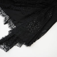 Sylvie black faux-pearl embellished mini dress