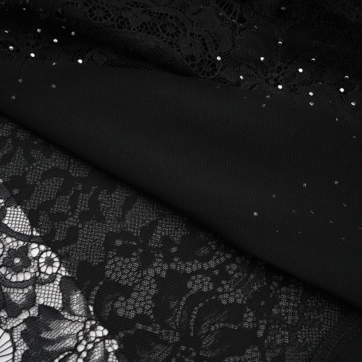 Sylvie black faux-pearl embellished mini dress
