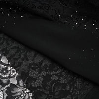 Sylvie black faux-pearl embellished mini dress
