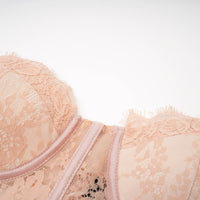 Eilís Pink Bustier Mesh Maxi Dress
