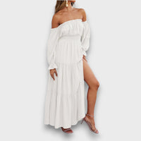Arvenna – Off Shoulder Tiered Maxi Dress