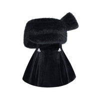 Wivika strapless velvet faux-fur mini dress