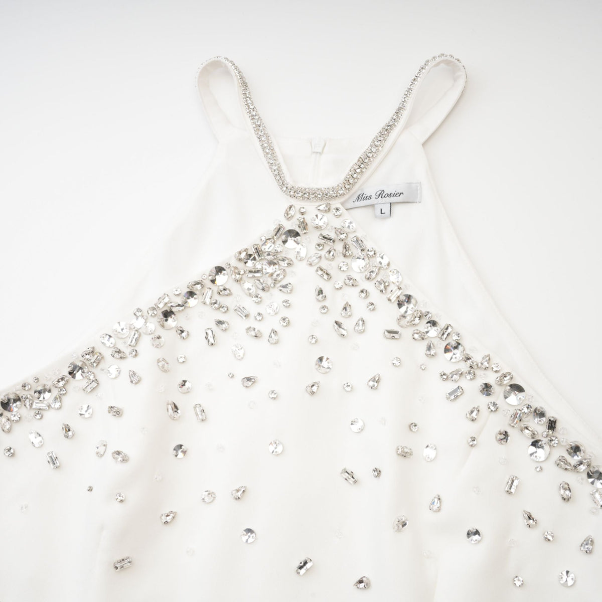 Xanthea black embellished mini dress