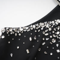 Xanthea black embellished mini dress