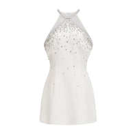 Xanthea black embellished mini dress